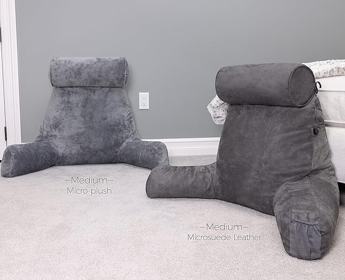 Husband Pillow Medium Aspen Edition Iron Grey, Sit Up Reading & Bed Rest - Image 6