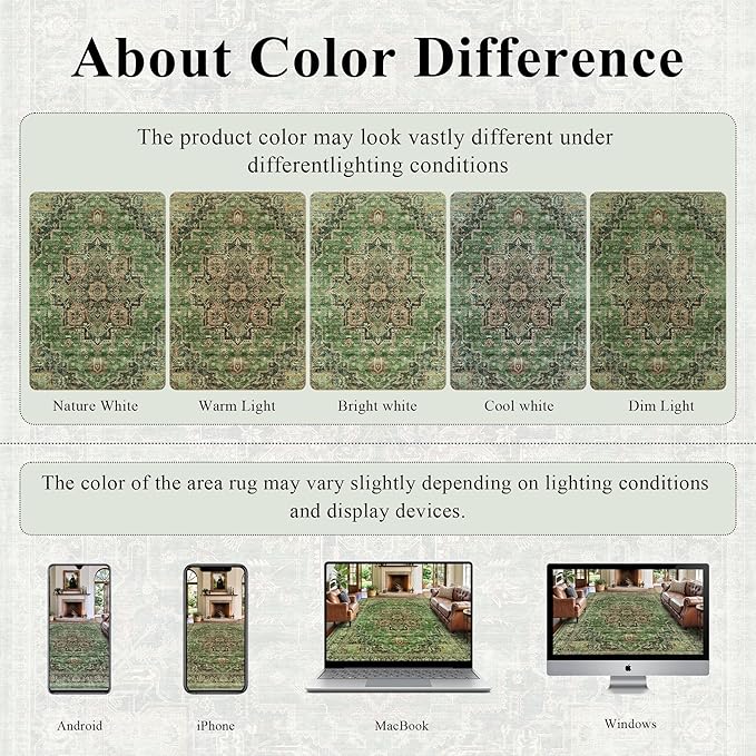 Area Rug 2x3 Entryway Rug Soft Washable Doormat Non Slip Low Pile Lightweight - Image 7