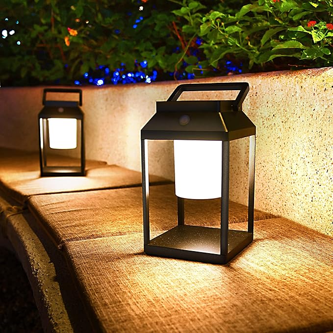 Solar Outdoor Lantern Aluminum LED Portable Rechargeable Table Lamp 35W 3000K - Image 7