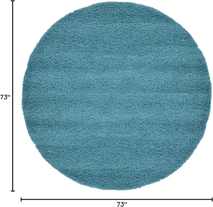 Unique Loom Solid Shag Collection Area Rug - Image 2