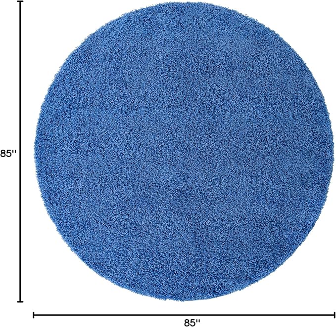 Unique Loom Solid Shag Collection Area Rug - Image 2