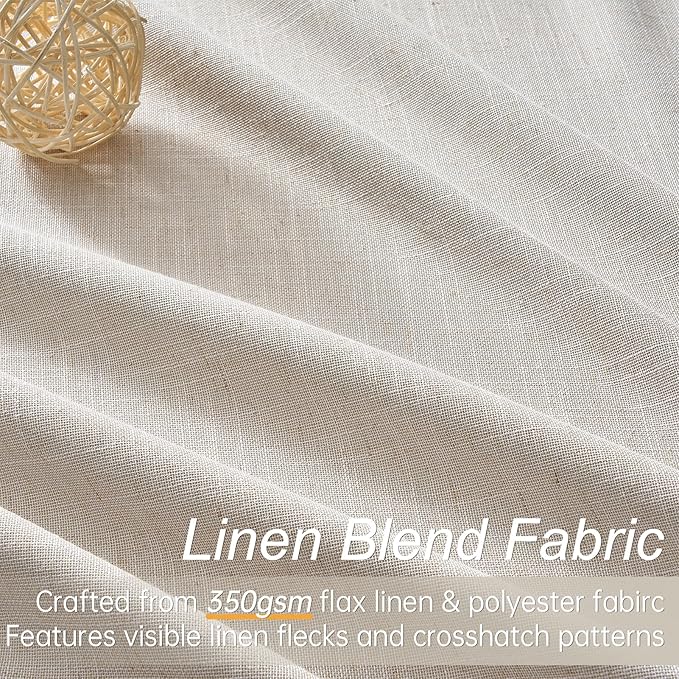 Topfinel 90 Inches Long Full Blackout Linen Curtains - Image 4