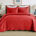 MarCielo 3-Piece Christmas Quilt 100% Cotton Oversized Bedspread Lightweight by MarCielo