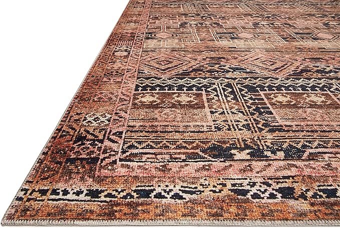 Loloi Layla Collection LAY-14 Mocha/Blush 2'-6" x 7'-6" .13" Thick Runner Rug - Image 2