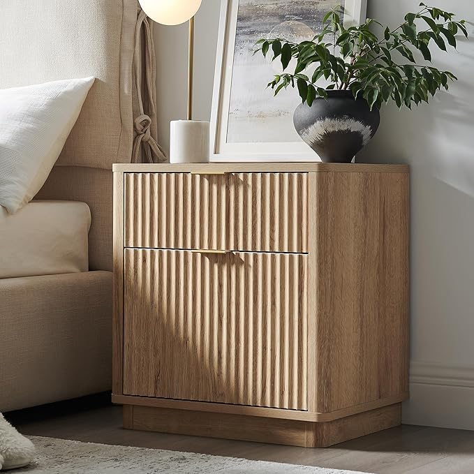 T4TREAM 23'' Fluted Nightstand Set of 2 - Image 2