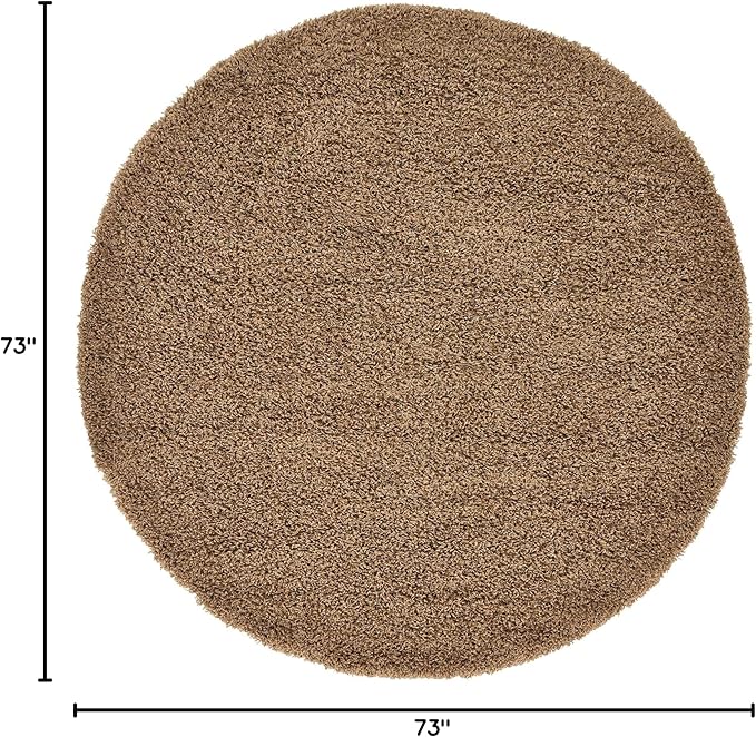 Unique Loom Solid Shag Collection Area Rug - Image 2