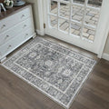 Blue 2x3 Entryway Area Rug Machine Washable Door Mat Kitchen Vintage Distressed by PureCozy