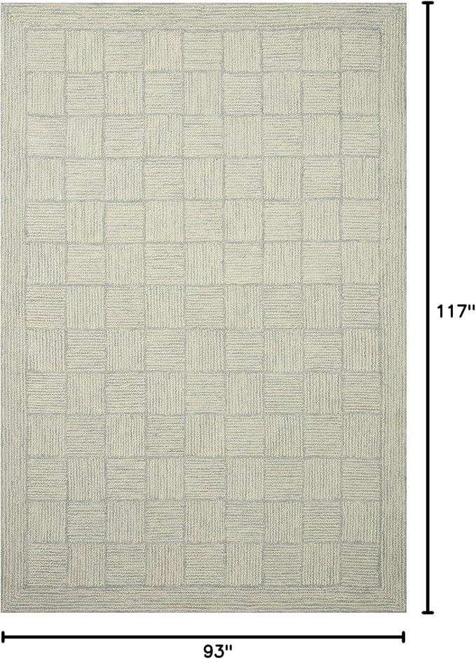Loloi Chris Loves Julia Francis Collection FRA-03 Silver/Sky 7'-9" x 9'-9" Area - Image 2