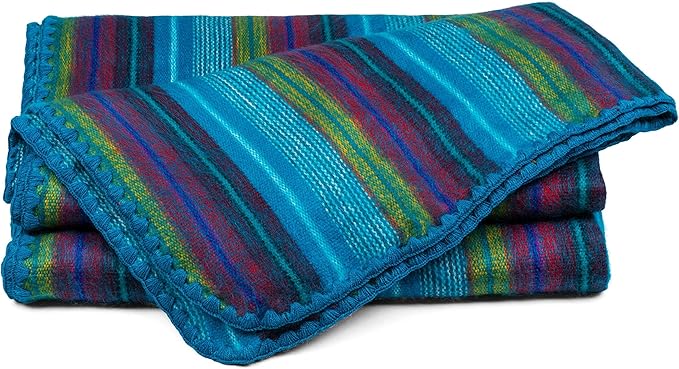 QISU Alpaca Wool Blanket Throw | Large, Variegated | 85 x 65 inches | Ultra-Soft - Image 3