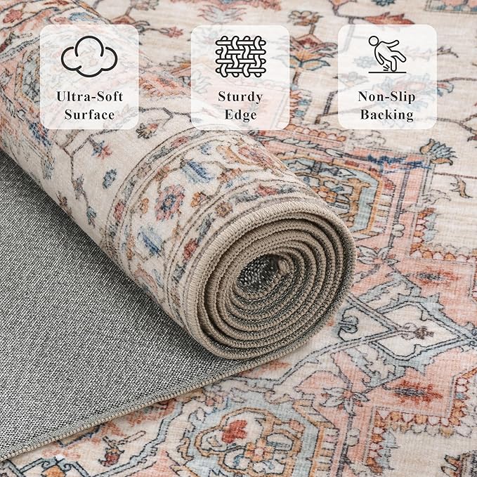 3x5 Vintage Distressed Area Rugs - Image 4