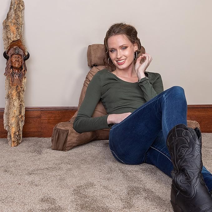 Husband Pillow Medium Aspen Edition Saddle Brown, Sit Up Reading & Bed Rest - Image 7