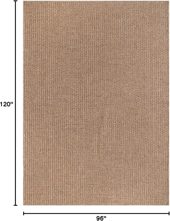 Easy Jute Rug 8x10 Indoor Outdoor Natural Rugs Solid Fiber Rug Woven Area Rug - Image 2