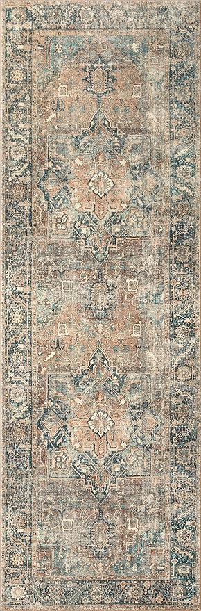Loloi Margot Collection MAT-02 Terracotta/Lagoon 5'-0" x 7'-6" Area Rug feat. - Image 8