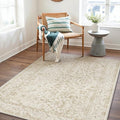 3x5 Brown Area Rug Non Slip Vintage Office Entryway Rug Distressed Machine by PureCozy