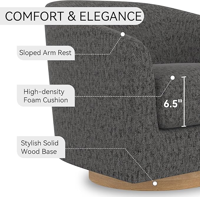 Swivel Barrel Accent Chair - Image 2