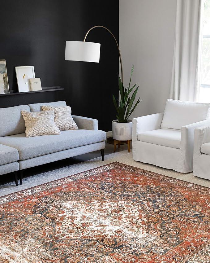 Loloi Layla Collection LAY-05 Ocean/Multi 2'-3" x 3'-9" .13" Thick Accent Rug - Image 2