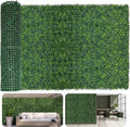Artificial Ivy Privacy Fence Screen, 40X120 in UV-Anti Faux Boxwood Roll Panels by Moeput