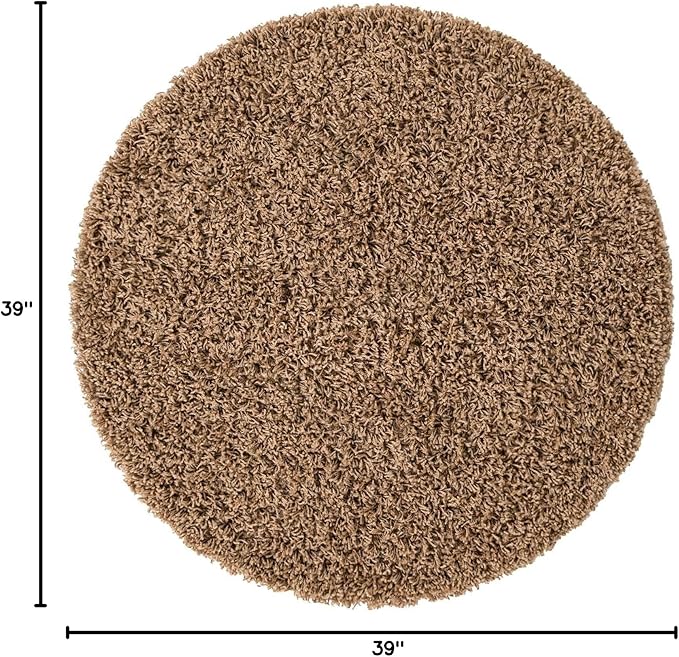 Unique Loom Solid Shag Collection Area Rug - Image 2