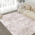 Washable Beige Area Rug 5x7 Modern Abstract Living Room Carpet Neutral Soft by PureCozy