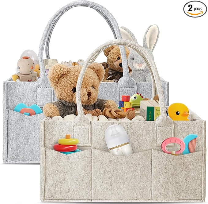 HIPHOP PANDA 2-Pack Diaper Caddy Organizer by HIPHOPPANDA