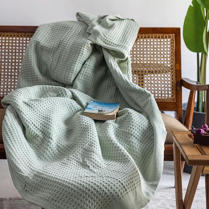 Salt Earth 100% Cotton Throw Blanket, Outdoor & Office Couch, Cozy Room Decor - Image 7