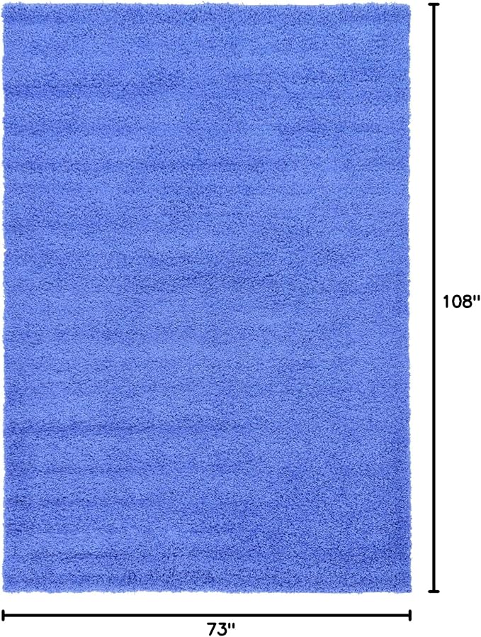 Unique Loom Solid Shag Collection Area Rug - Image 2