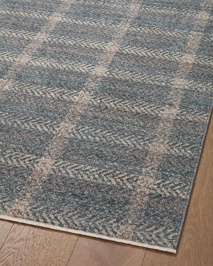 Loloi Angela Rose Ember Collection EMB-03 Blue/Beige 2'-7" x 10'-0" Runner Rug - Image 6