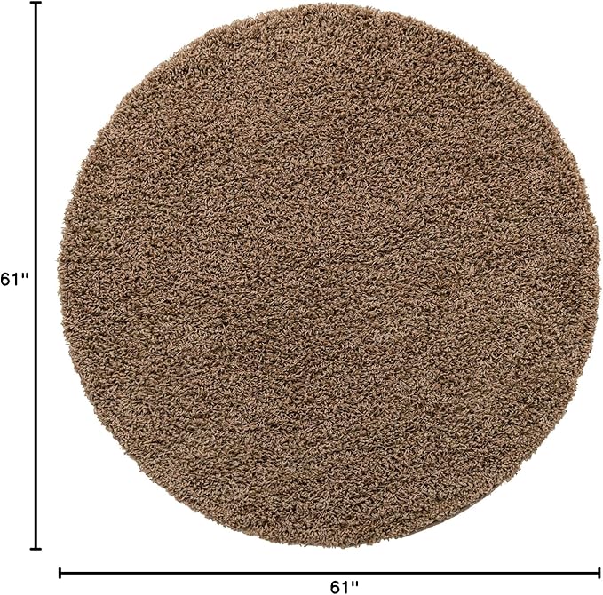 Unique Loom Solid Shag Collection Area Rug - Image 2
