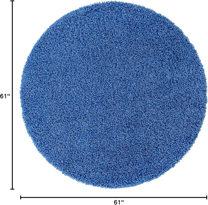 Unique Loom Solid Shag Collection Area Rug - Image 2