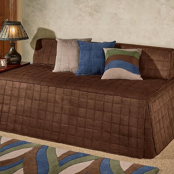 Camden Luxury Bedding | Chocolate Brown Color | Fitted Hollywood Daybed Bedding by TouchofClass