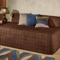 Camden Luxury Bedding | Chocolate Brown Color | Fitted Hollywood Daybed Bedding by TouchofClass