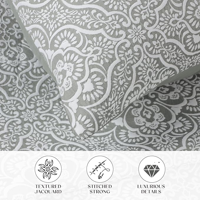 Superior 3 Piece Bedspread Set, Home Bed Decor, Decorative Bed Spread, 2 Pillow - Image 4