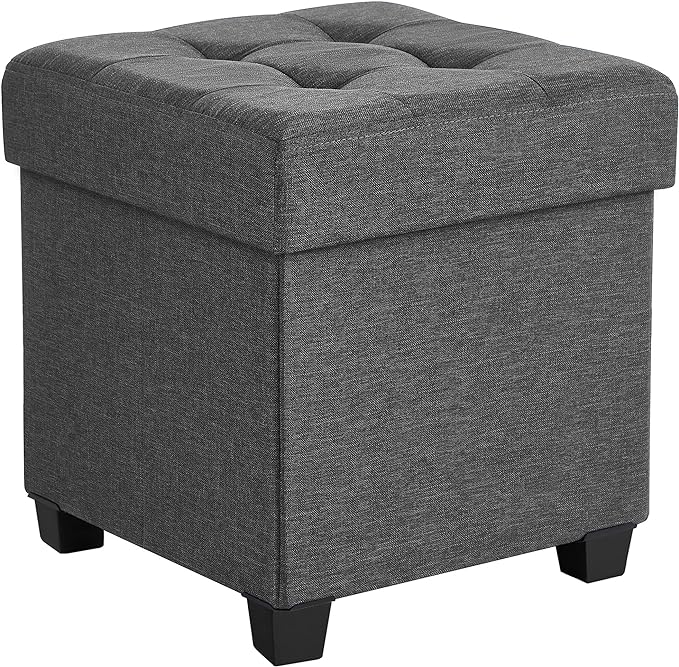 SONGMICS 15 Inches Cube Storage Ottoman, Bedroom Bench by SONGMICSbySONGMICSHOME