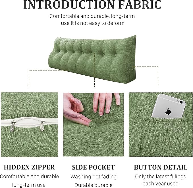 homecozy Wedge Headboard Pillow Dorm Room Reading Pillow Back Support - Image 7