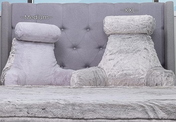 Husband Pillow XXL Rare Baby Arctic Grey Wolf Backrest, Two-Tone Reversible - Image 5
