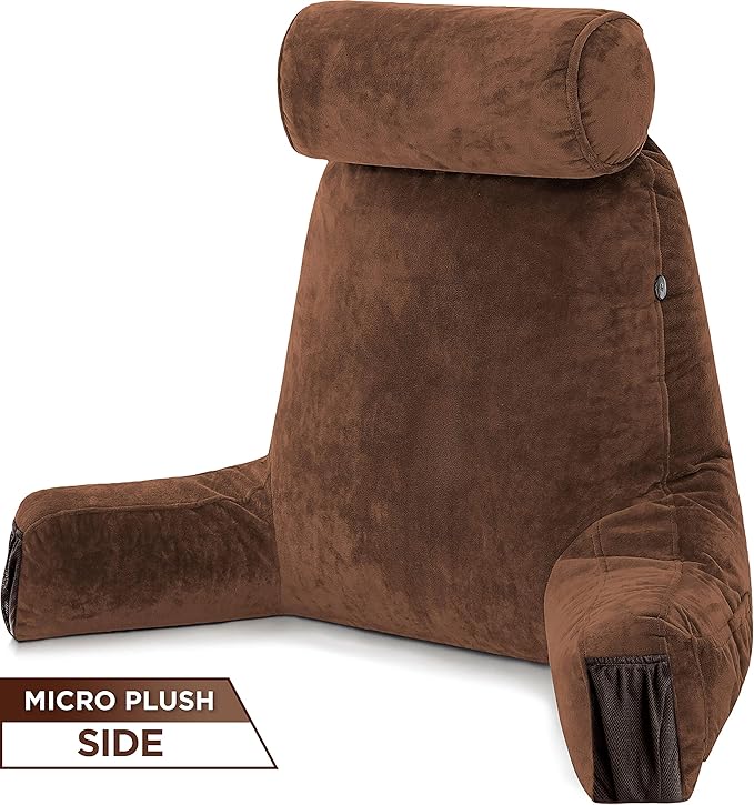 Husband Pillow Medium Aspen Edition Saddle Brown, Sit Up Reading & Bed Rest - Image 8