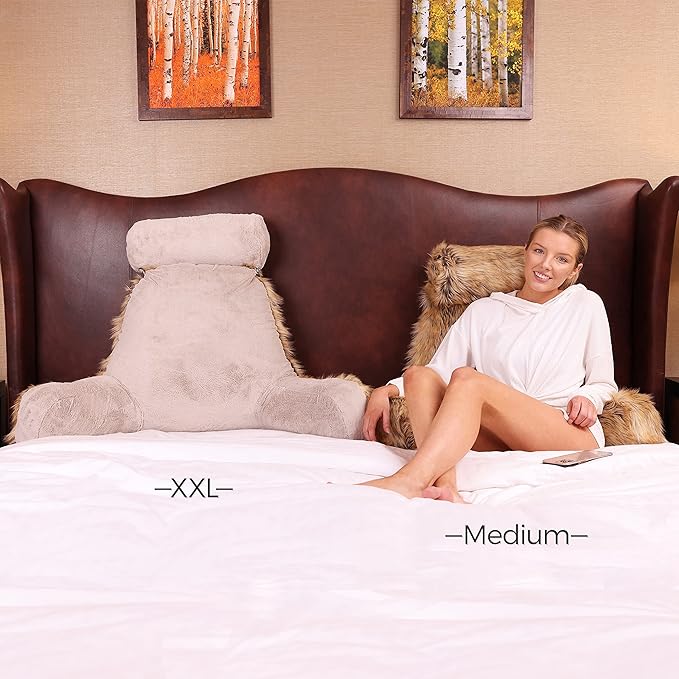 Husband Pillow XXL Ultra Rare Baby Amber Fox Fabulous Faux Fur Backrest - Image 7