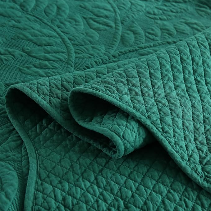 MarCielo 3-Piece 100% Cotton Oversized Bedspread Lightweight Quilt Coverlet - Image 7