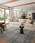 Loloi Angela Rose Ember Collection EMB-09 Denim/Charcoal 2'-7" x 7'-6" Runner by Loloi