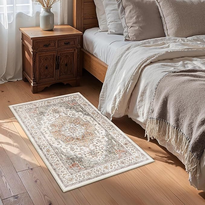 Area Rug 2x3 Entryway Rug Soft Washable Doormat Non Slip Low Pile Lightweight - Image 3