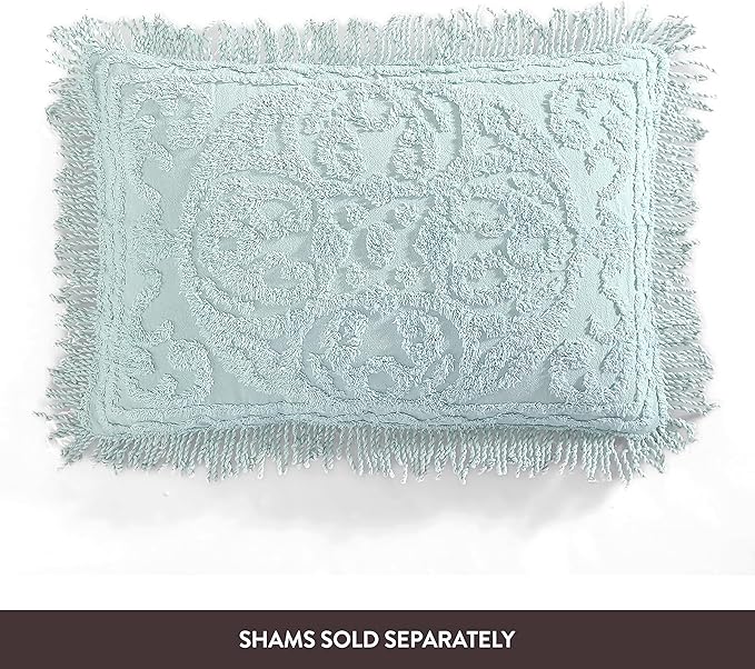 Beatrice Home Fashions Medallion Chenille Bedspread - Image 4