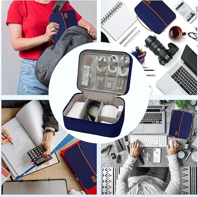 Electronics Organizer, Travel Cord Organizer Pouch, Portable Cable Organizer - Image 6