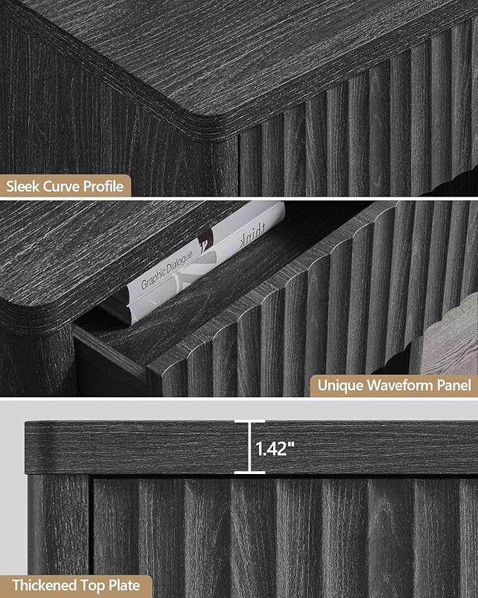 SICOTAS Night Stand Set of 2 Nightstands - Image 5