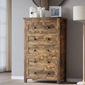 Tall 5-Drawer Dresser, Modern Wooden Storage Chest of Drawers, Dresser TV Stand by BORNOON