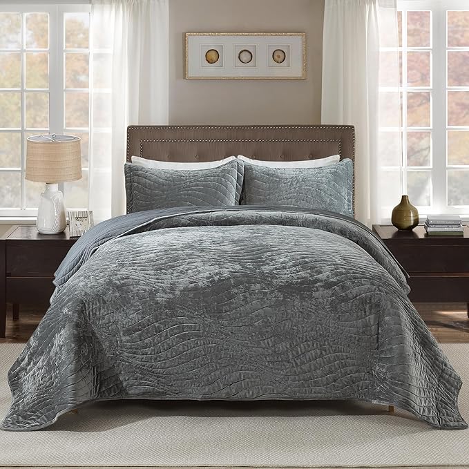 HoneiLife Velvet Quilt Sets Queen by HoneiLife