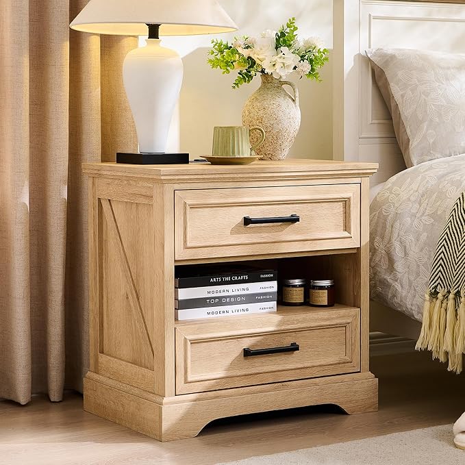ACCOHOHO 24" Farmhouse Nightstand Set of 2 - Image 2