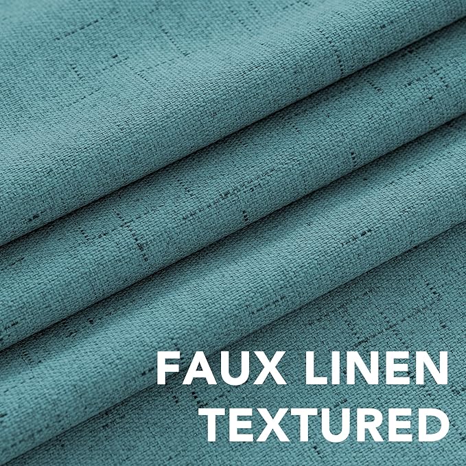H.VERSAILTEX Linen Blackout Curtains 96 Inches Long 100% Absolutely Blackout - Image 4