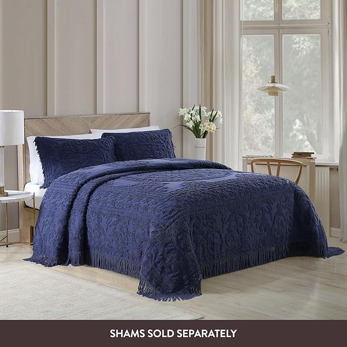 Beatrice Home Fashions Medallion Chenille Bedspread - Image 3
