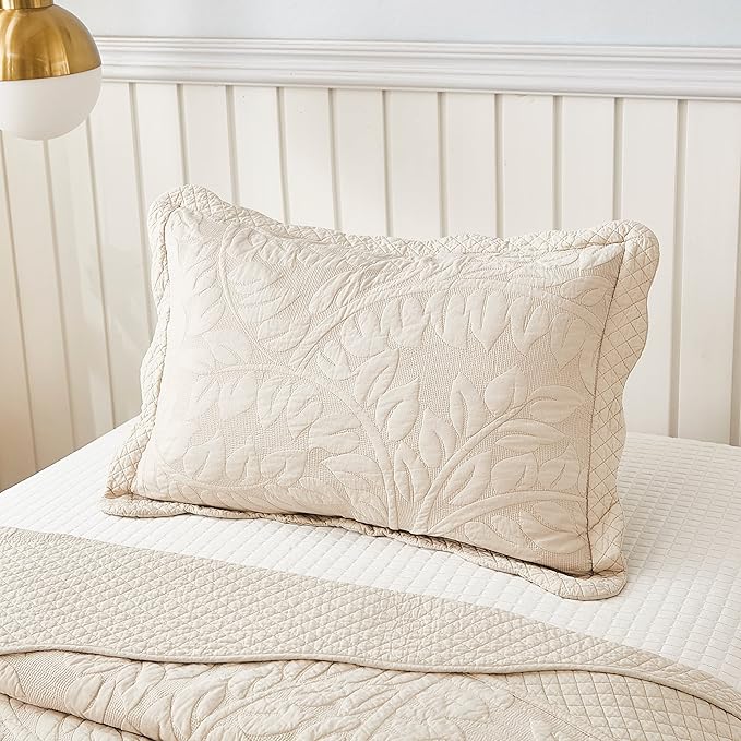 MarCielo 3-Piece 100% Cotton Oversized Bedspread Lightweight Quilt Coverlet - Image 5