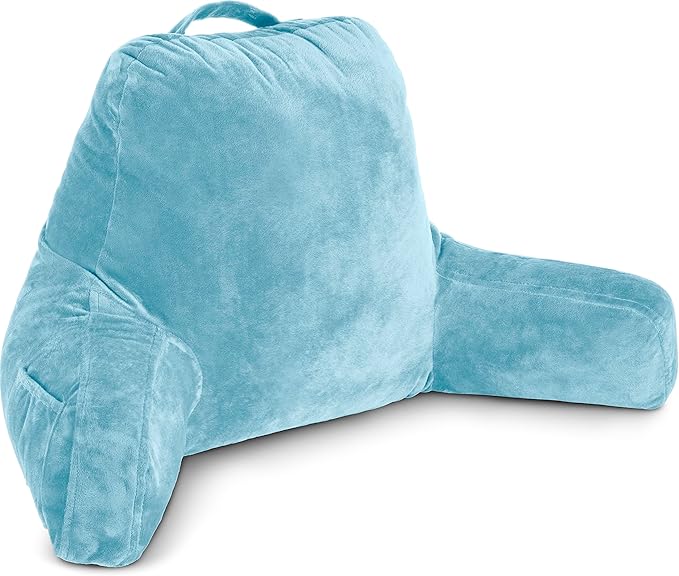 Husband Pillow Carolina Blue, Original Reading Pillow in Bed Rest Chair by HusbandPillow